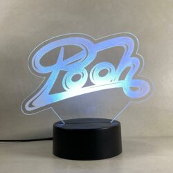 Lampada Pooh con Scritta Personalizzata Regplex Base LED RGB - immagine 3
