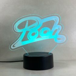 Lampada Pooh con Scritta Personalizzata Regplex Base LED RGB