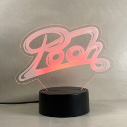 Lampada Pooh con Scritta Personalizzata Regplex Base LED RGB - immagine 4