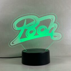 Lampada Pooh con Scritta Personalizzata Regplex Base LED RGB - immagine 5