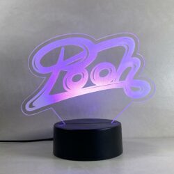 Lampada Pooh con Scritta Personalizzata Regplex Base LED RGB - immagine 7