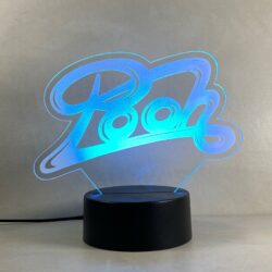 Lampada Pooh con Scritta Personalizzata Regplex Base LED RGB - immagine 8